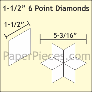 6 Point - 60 Degree Diamond 1 1/2" - Small Pack