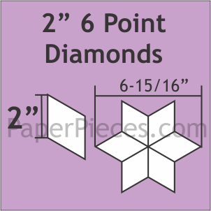 6 Point - 60 Degree Diamond 2" - Small Pack