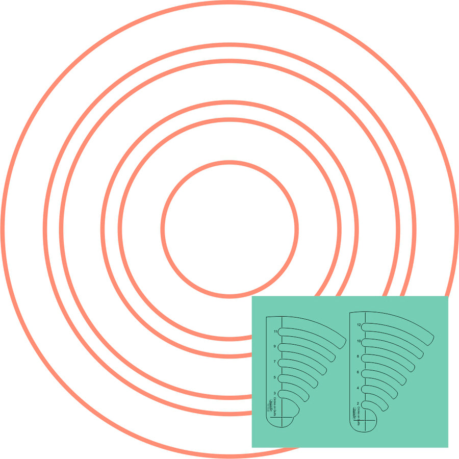 Circles On Quilts Template Set 1 – (2″ – 12″)