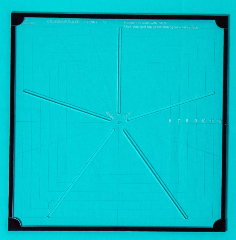 Crosshair Square Ruler - 5 Point - 12.5"