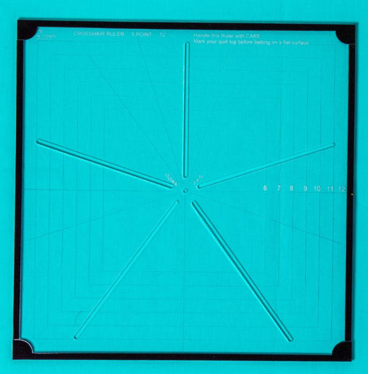 Crosshair Square Ruler - 5 Point - 12.5"