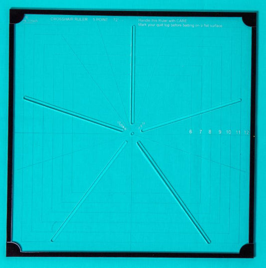 Crosshair Square Ruler - 5 Point - 8.5"