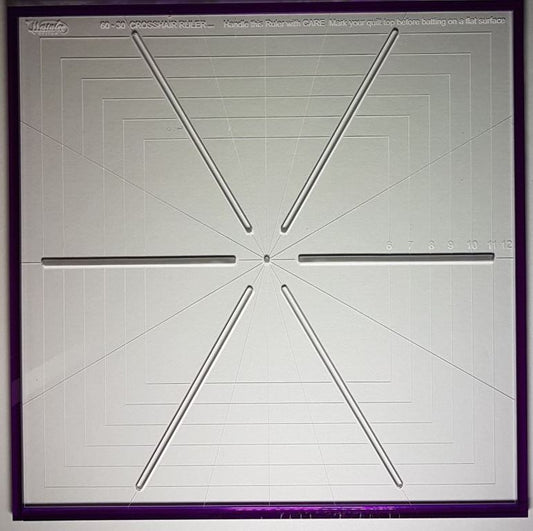 Crosshair Square Ruler - 6 Point - 12.5"