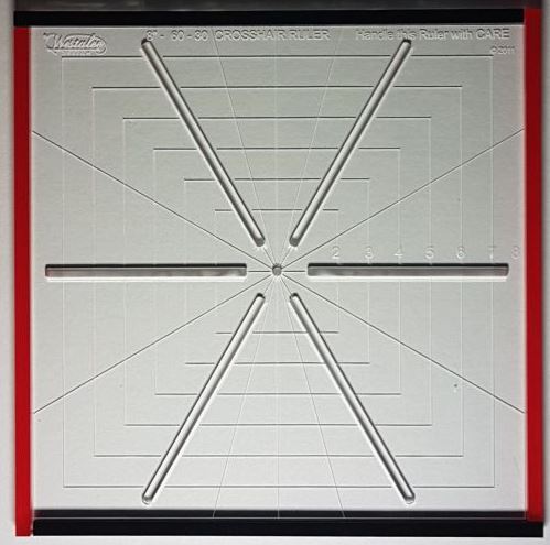 Crosshair Square Ruler - 6 Point - 8.5"