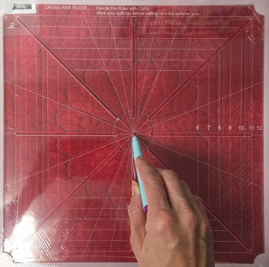 Crosshair Square Ruler - 8 Point - 12.5"