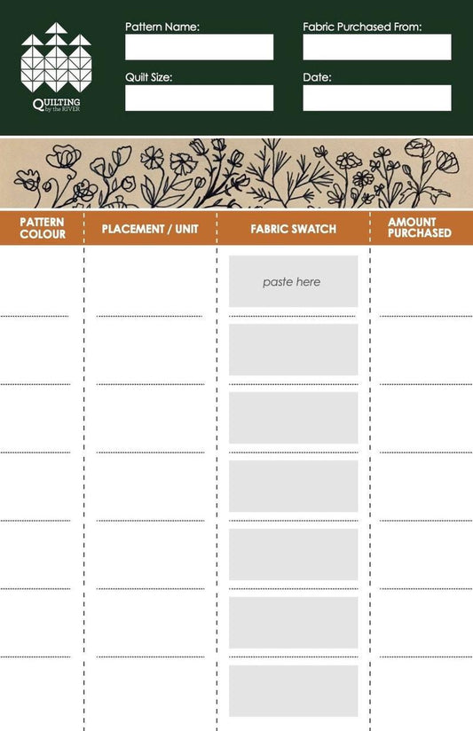Fabric Placement Notepad - Spring