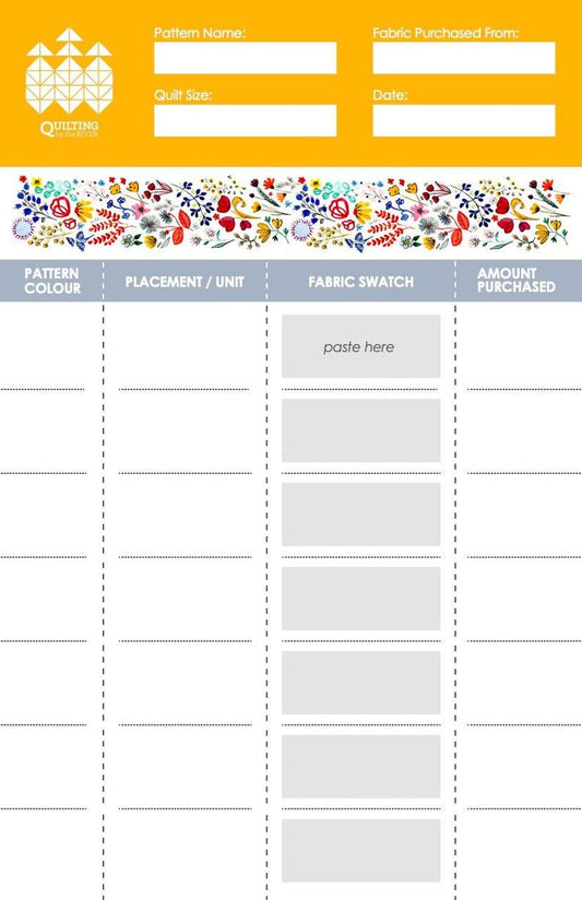 Fabric Placement Notepad - Summer