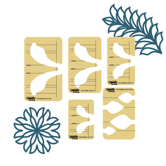 Feathered Leaf Template Set
