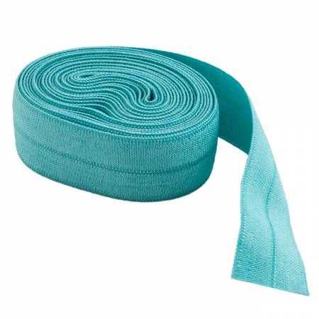 Fold Over Elastic  20mm x 2 yds - Turquoise