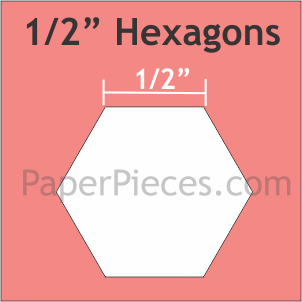 Hexagons 1/2" - Small Pack 125 pc