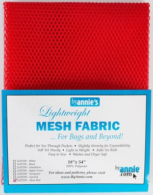 Mesh Fabric 18 x 54" - Atom Red