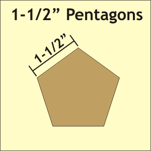 Pentagon 1 1/2" Paper Pieces - Small Pack