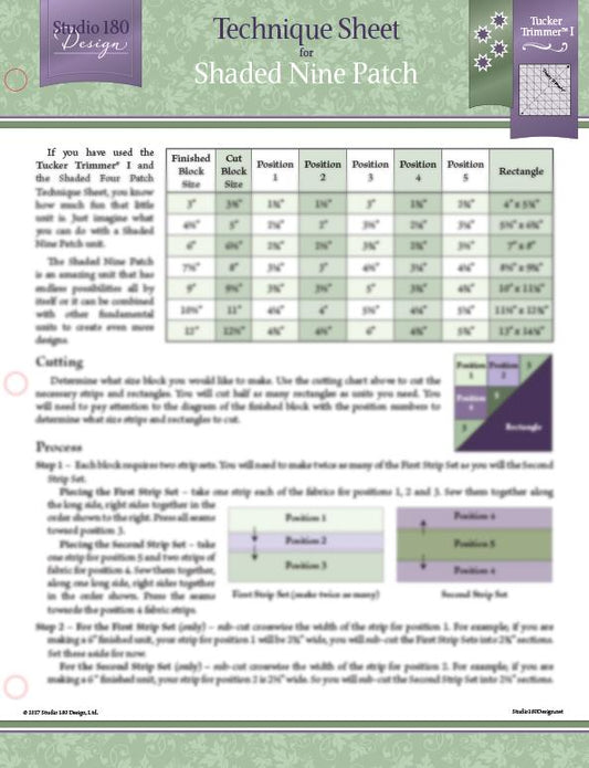 Shaded Nine Patch Technique Sheet - Studio 180 Design