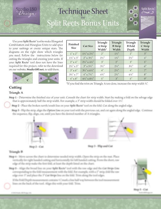 Split Rects Bonus Unit Technique Sheet - Studio 180 Design