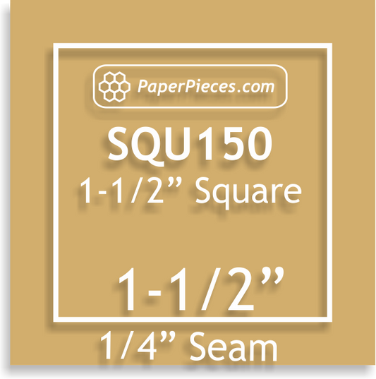 Square 1 1/2" Acrylic Template 1/4" Seam