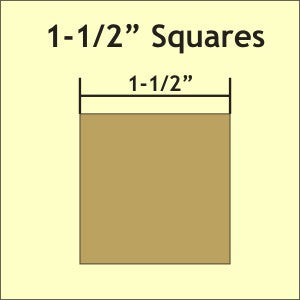 Square 1 1/2" Paper Pieces - Small Pack