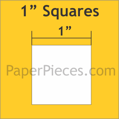Square 1" Paper Pieces - Small pack