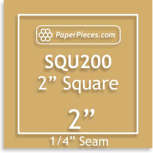 Square 2" Acrylic Template 1/4" Seam