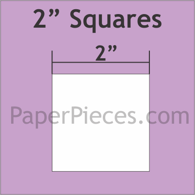 Square 2" Paper Pieces - Small Pack