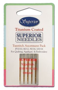 Superior Titanium-coated Topstitch Needles Assortment Pack