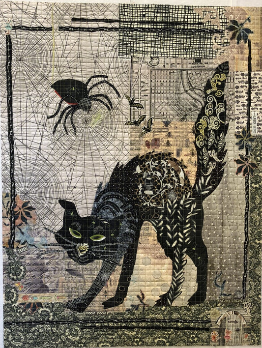 Black Cat Collage Pattern
