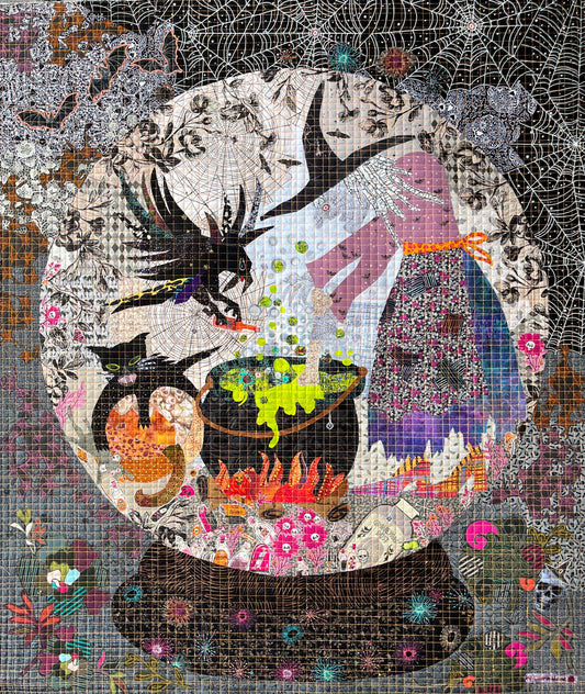 Crystal Ball Collage Pattern