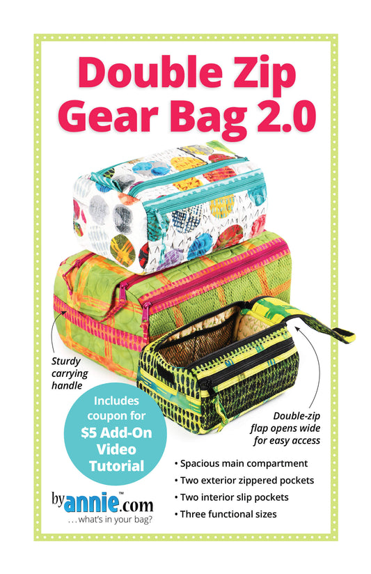 Double Zip Gear Bags 2.0 Pattern