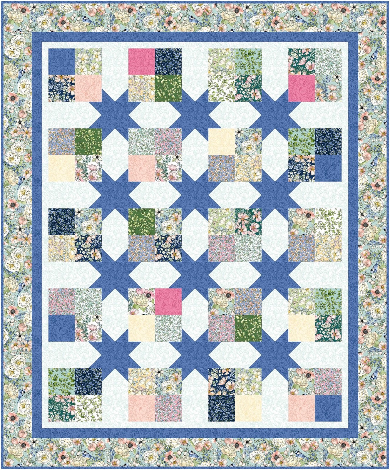 Floating Four Patches - The Fabric Addict