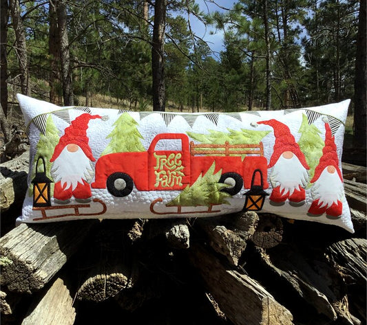 Gnome for the Holidays Bench Pillow Pattern