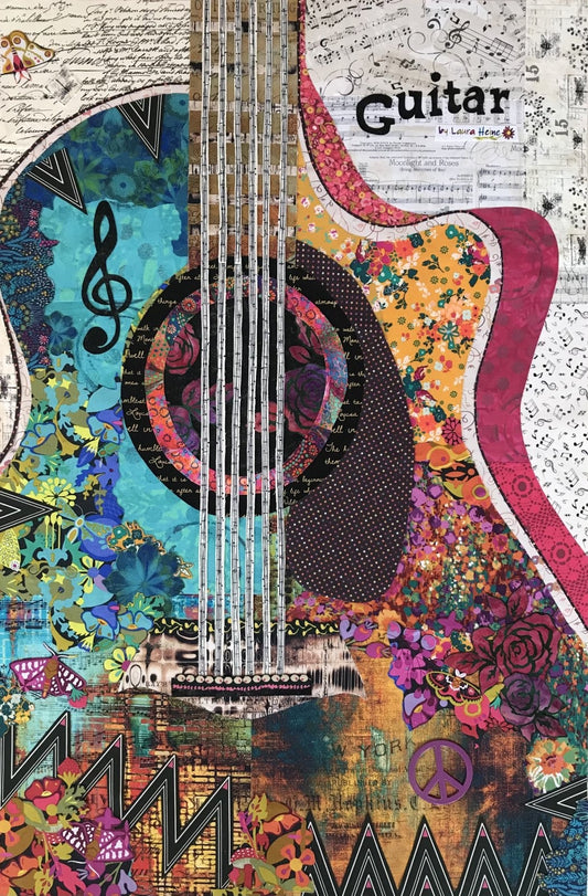 Guitar Collage Pattern