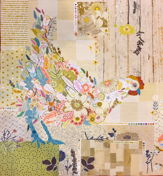 Hen Rietta Collage Chicken Pattern