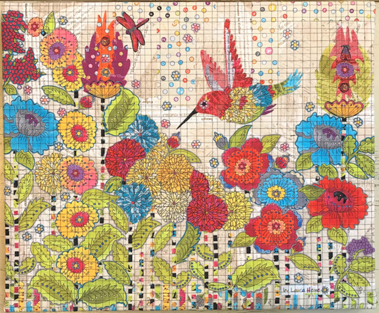 Hummingbird Collage Pattern
