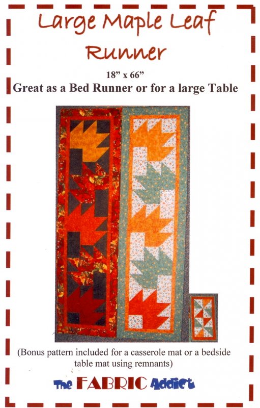 Large Maple leaf Runner - The Fabric Addict