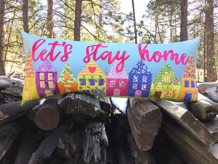 Let's Stay Home Bench Pillow Pattern