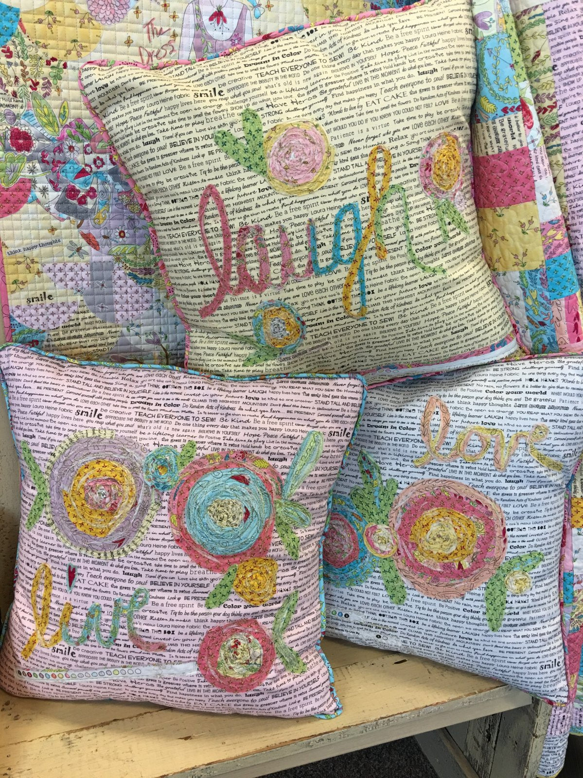 Live Laugh Love Pillows Pattern
