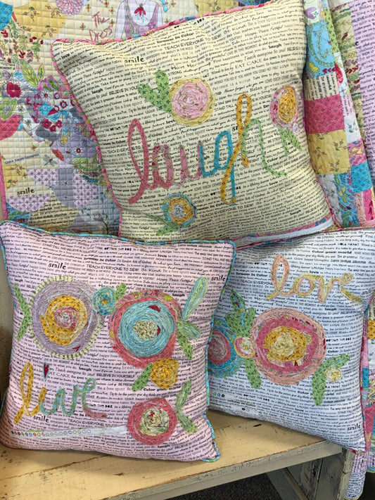 Live Laugh Love Pillows Pattern