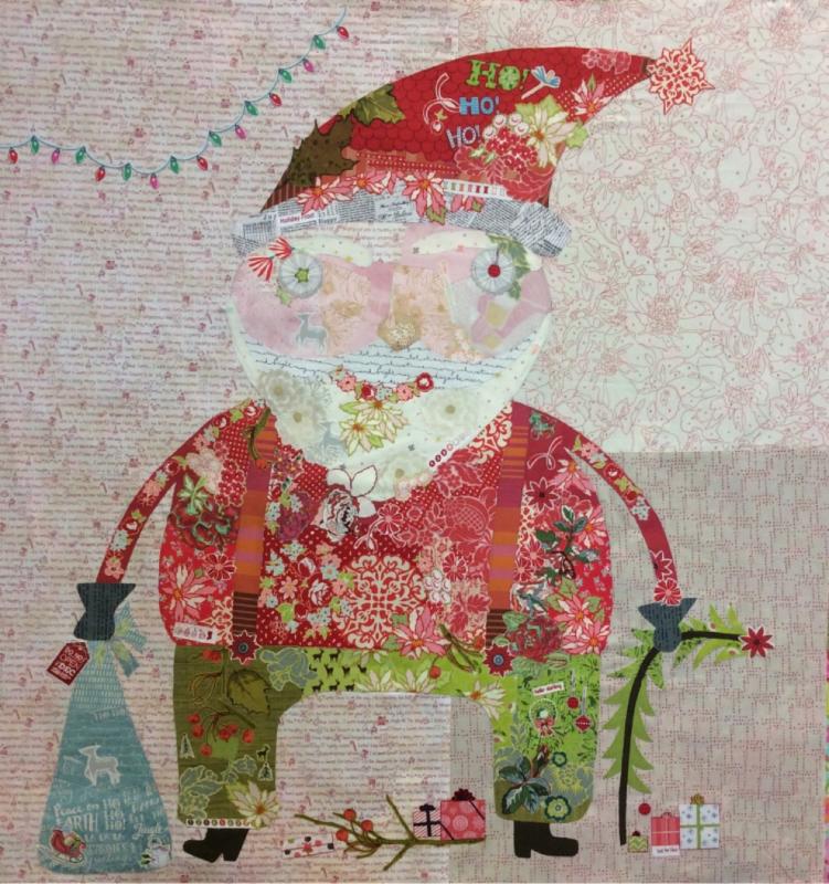 Nick Santa Collage Pattern