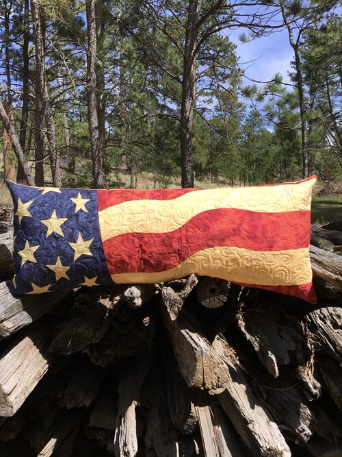 Stars and Stripes Bench Pillow Pattern