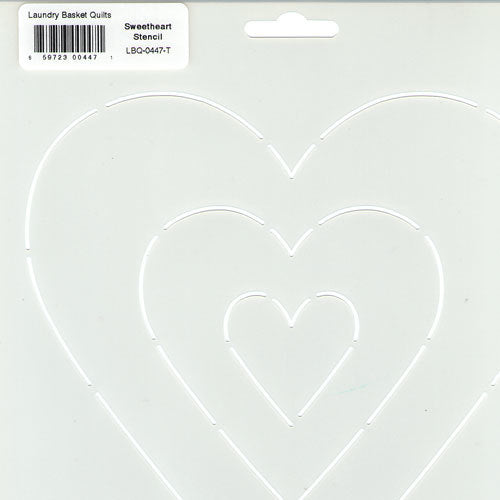 Sweetheart Applique Stencil Pattern - Laundry Basket Quilts