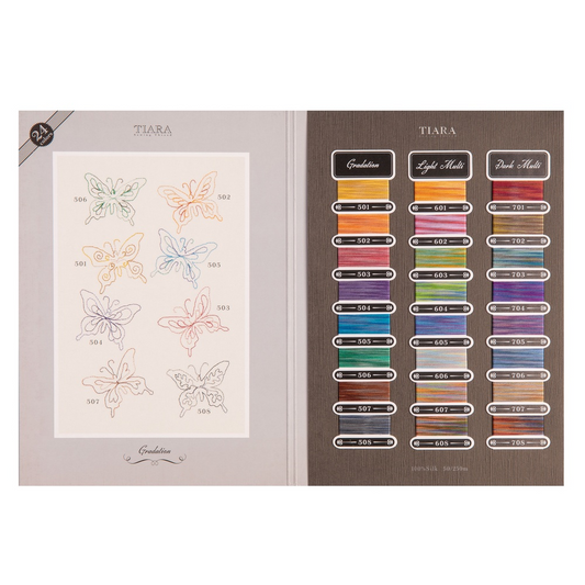 #50 Tiara Silk Color Book. 24 variegated colors.