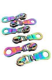 Rainbow Iridescent Zipper Pulls