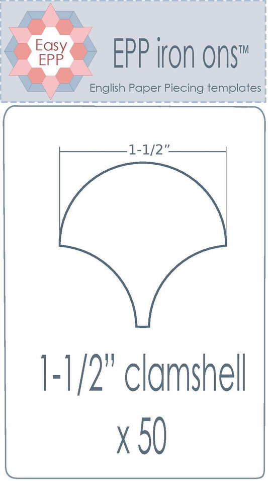 1-1/2" Clamshell x 100 EPP Iron-ons - Hugs 'n Kisses