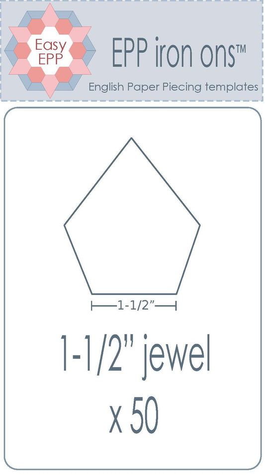 1-1/2" Jewel x 50 EPP Iron-ons - Hugs 'n Kisses