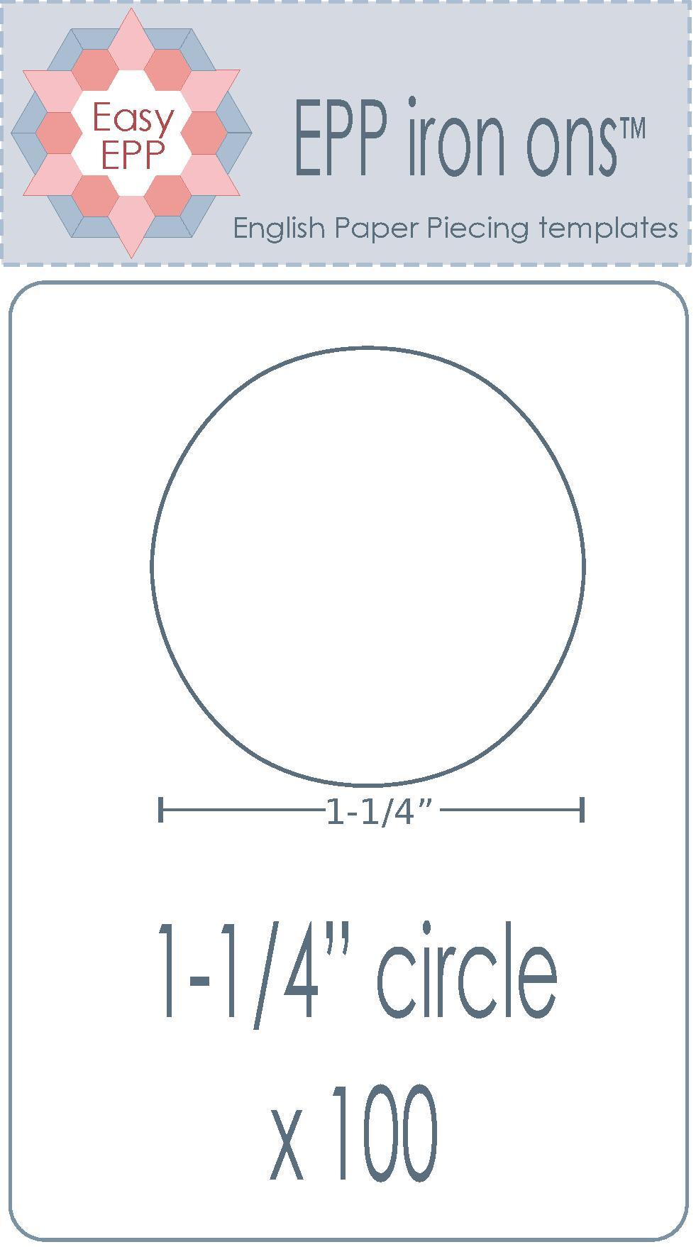 1-1/4" Circle x 100 EPP Iron-ons - Hugs 'n Kisses