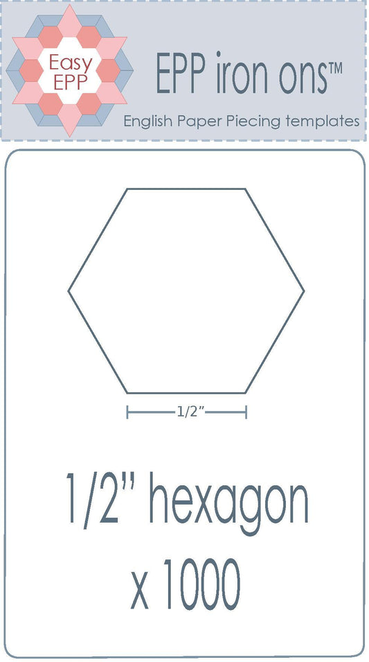 1/2" Hexagon x 1000 EPP Iron-ons - Hugs 'n Kisses
