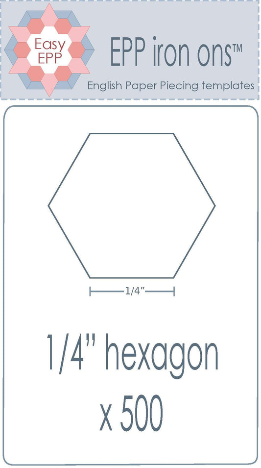 1/4" Hexagon x 500 EPP Iron-ons - Hugs 'n Kisses