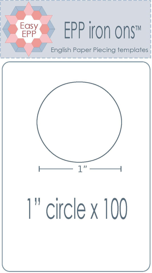 1" Circle x 100 EPP Iron-ons - Hugs 'n Kisses