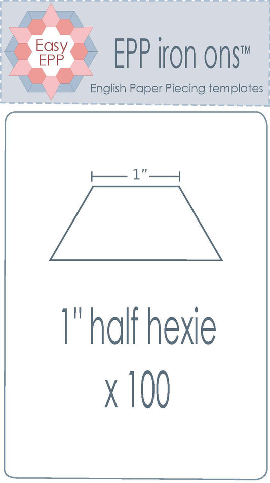 1" Half Hexagon x 100 EPP Iron-ons - Hugs 'n Kisses