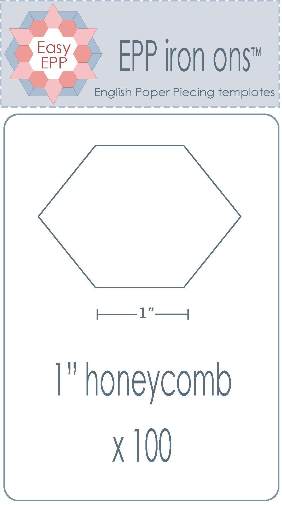 1" Honeycomb x 100 EPP Iron-ons - Hugs 'n Kisses