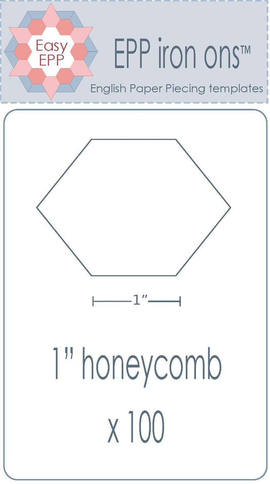 1" Honeycomb x 100 EPP Iron-ons - Hugs 'n Kisses